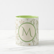 Regalo de inicial de monograma boho sauce y fresas