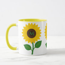 Regalo de iniciales personalizadas Boho Sunflower