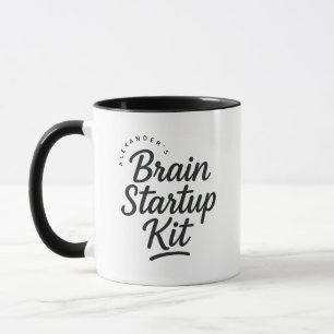 Taza Regalo de inicio de cerebro con nombre personaliza