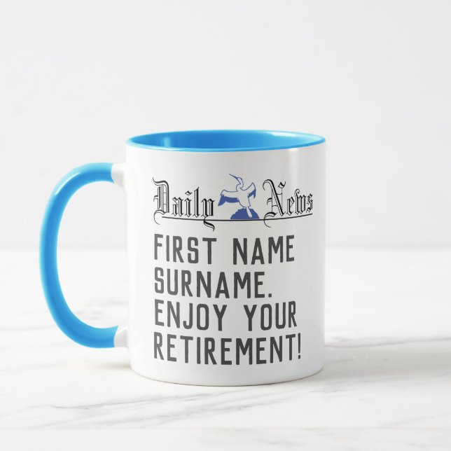 Taza Regalo de jubilación personalizado (Izquierda)