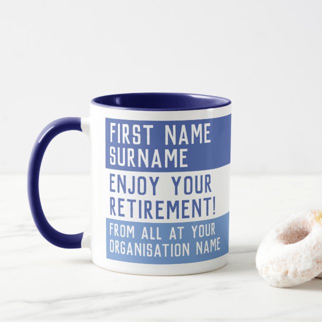 Taza Regalo de jubilación personalizado (Con donut)