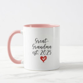 Taza Regalo de la abuela personalizado, Est. 2025,