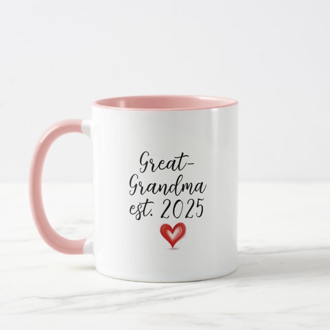 Taza Regalo de la abuela personalizado, Est. 2025, (Izquierda)