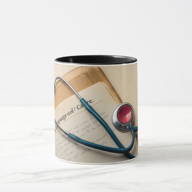 Taza Regalo de la compasión: "El lenguaje del cuidado"  (Centro)