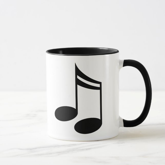 Taza Regalo de la música de las notas musicales (Derecha)