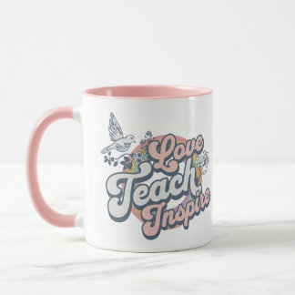 Taza Regalo de Love Teach Inspire para los profesores