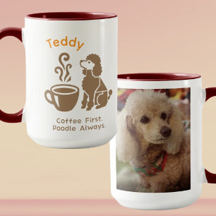 Taza Regalo de madre de perro de raza Caniche personali