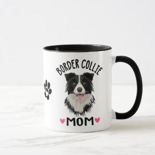 Taza Regalo de mamá Border Collie perro cachorro blanc