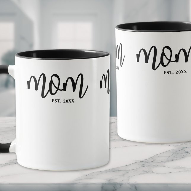 Taza Regalo de Mamá Establecida Nueva Mamá (Mom Established New Mom Gift Mug)