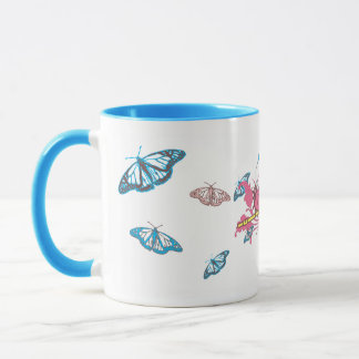 Taza Regalo de músico Butterfly Flute Cute