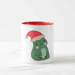 Taza Regalo de Navidad de Rana Kawaii