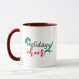 Taza Regalo de Navidad Holly Xmas Alegría Navideña