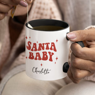 Taza Regalo de Navidad moderno SANTA BABY