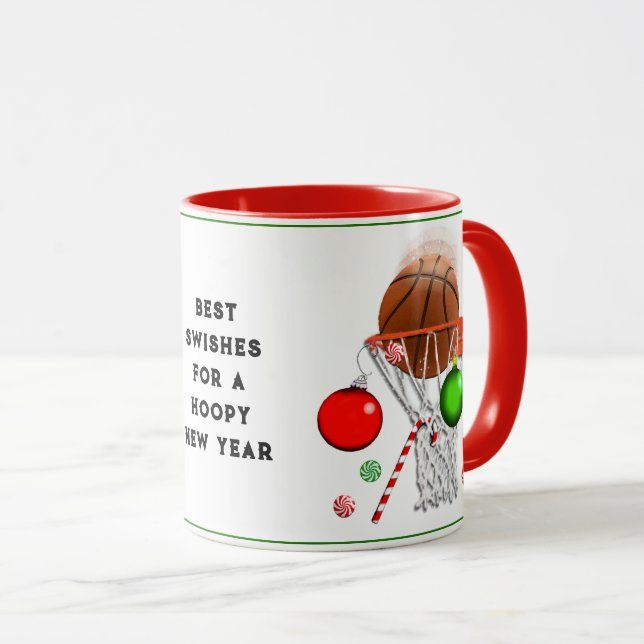 Taza Regalo de Navidades de baloncesto (Anverso derecho)