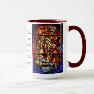 Taza Regalo de Navidades de imágenes de vidrio manchado