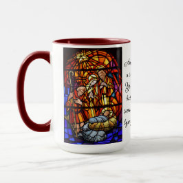 Taza Regalo de Navidades de imágenes de vidrio manchado