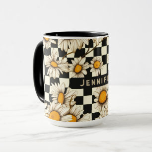 Taza Regalo de nombre de tablero de damas de margarita