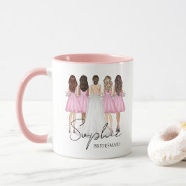 Taza Regalo de nombre personalizado de dama de honor pe