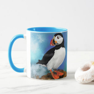 Taza Regalo de pájaros frailecillo atlántico
