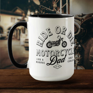 Taza Regalo de papá de moto clásico de época de niños