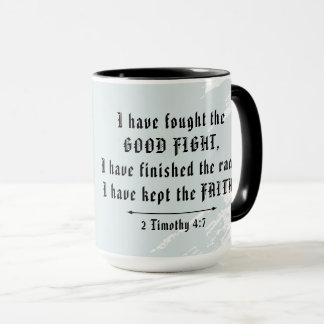 Taza Regalo de Pastor Buena Lucha Escritura