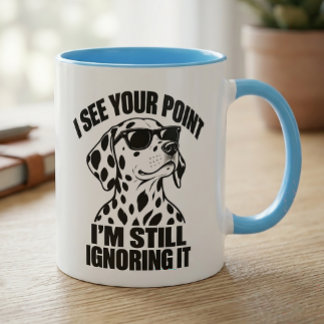 Taza Regalo de perro cachorro dálmata antisocial sarcás