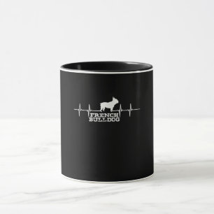 Taza Regalo de perro   Corazón de Bulldog francés