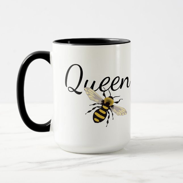 Taza Regalo de Personalizado de abejas reina para café  (Izquierda)