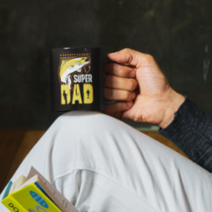Taza Regalo de Pesca para el Día del Padre Super Papá