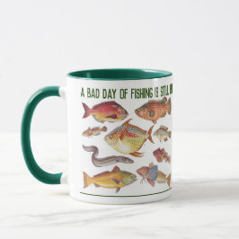 Taza Regalo de pescadores con Ilustraciones de pescado 