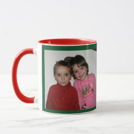 Taza Regalo de plantilla de NOMBRE y FOTO de navidades