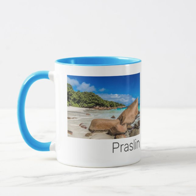 Taza Regalo de playa de Praslin Seychelles Island Anse  (Izquierda)