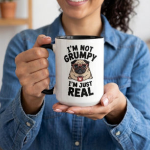 Taza Regalo de Pug Gruñón Adorable para Amantes de Perr