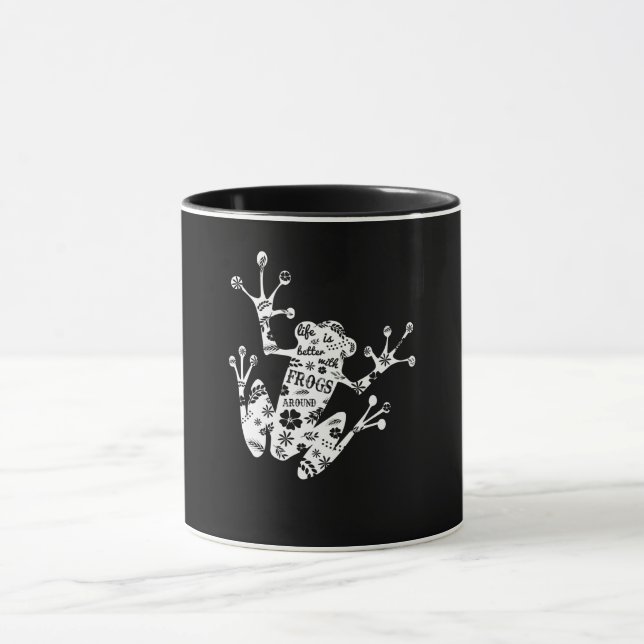 Taza Regalo de rana| Amo a la rana blanca (Centro)