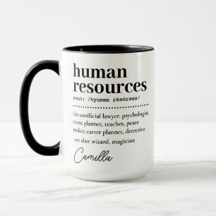 Taza regalo de reconocimiento de recursos humanos, defi