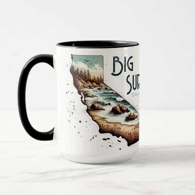 Taza Regalo de recuerdo de Big Sur California (Izquierda)