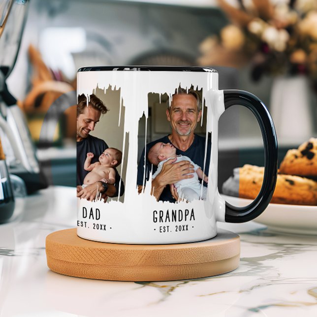 Taza Regalo de texto de fotos y años de los "Abuelo Mil (Subido por el creador)