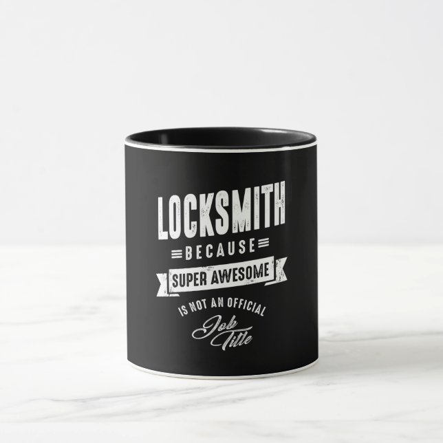 Taza Regalo de títulos de trabajo de locksmith (Centro)