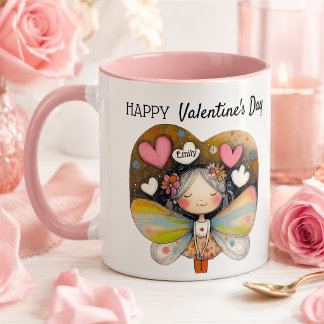 Taza Regalo de vela de hada personalizada para el Día d