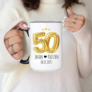 Taza Regalo del 50 aniversario del personalizado para p