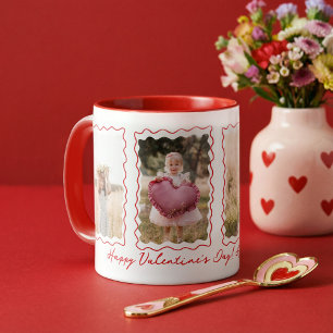 Taza Regalo del Día de San Valentín Collage de Fotos On