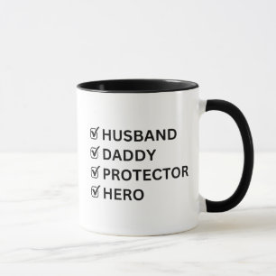 Taza Regalo del Día del Padre Héroe del Esposo Papi Pro