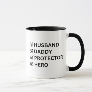 Taza Regalo del Día del Padre Héroe del Esposo Papi Pro