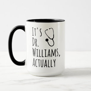 Taza Regalo divertido con nombre de doctor personalizad