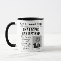 Regalo Divertido de Jubilación Título de Periódico