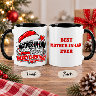 Taza Regalo divertido de Navidad para suegra, vacacione