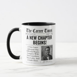Taza Regalo divertido de trabajo nuevo con titular de p