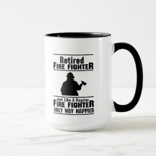 Taza Regalo divertido jubilado del hombre del fuego del