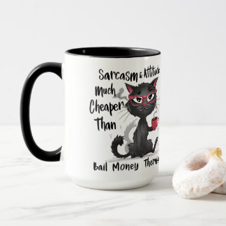 Taza Regalo divertido para amantes de gatos con sarcasm