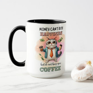 Taza Regalo divertido para amantes de gatos: el dinero